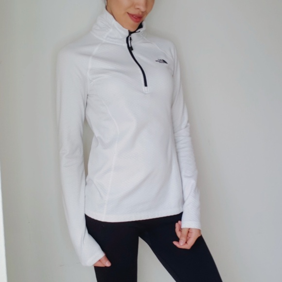 The North Face Sweaters - The North Face White 1/4 Zip Pullover